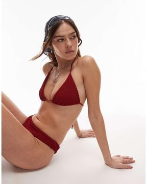 TOPSHOP Palma Triangle Bikini Top - Brown