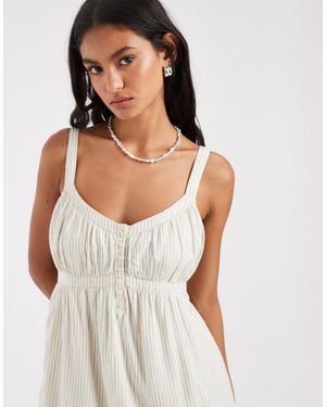 Hollister Strappy Floaty Mini Dress - White