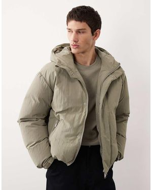 ASOS COLLECTIVE Oversized Down Fill Puffer Jacket - Natural