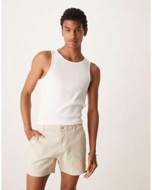 ASOS Shorter Length Pull On Chino Shorts - Natural