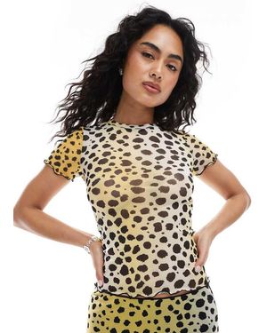 JJXX T-Shirt A Rete Con Stampa Dalmata - Multicolore