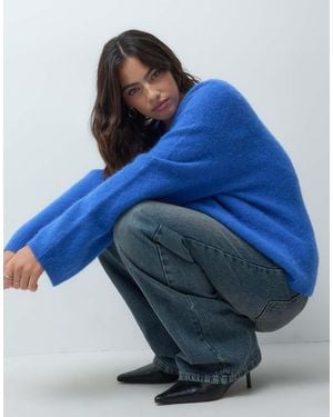 ARKET Jersey Holgado Muy Suave De Alpaca Y Lana En - Azul