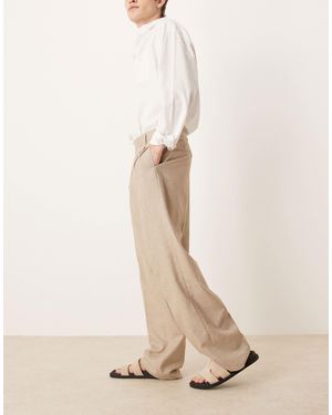 ASOS – elegante, strukturierte hose - Natur