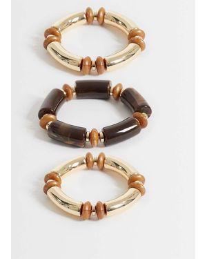 ASOS Pack Of 3 Stacking Bangles - White