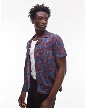 Levi's Sunset Camp Short Sleeve Geo Print Shirt - Purple