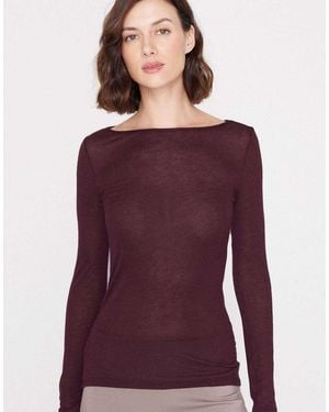 Tezenis Lightweight Boat Neck Top - Purple