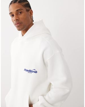 Cotton On Box Fit Graphic Hoodie - White