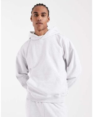 Only & Sons Premium 400gsm Heavyweight Oversized Fit Hoodie Co-ord - White