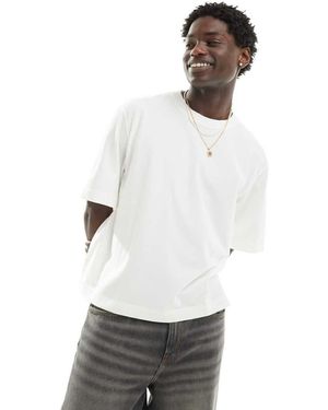 Abercrombie & Fitch T-Shirt Corta Premium Pesante Bianca - Bianco