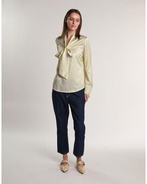 Glamorous Long Sleeves Tie Front Tops - Natural