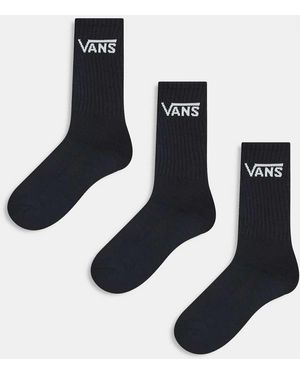 Vans Confezione Da 3 Paia Di Calzini Classici Neri - Blu