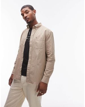 Tommy Hilfiger Twill Solid Shirt - Brown