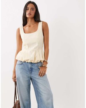 ASOS Scoop Neck Peplum Cami - Blue
