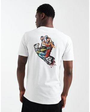 Santa Cruz Collage Hand Back Print T-Shirt - White