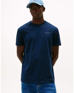Tommy Hilfiger 2-Pack Linear Logo Slim Jersey T-Shirts - Blue