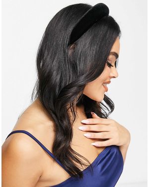 ASOS – haarreif mit gepolstertem design aus samt - Schwarz