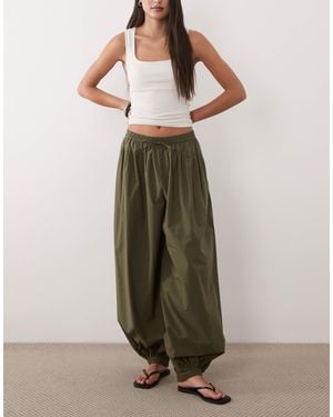 ARKET Pure Cotton Balloon Pants - Green