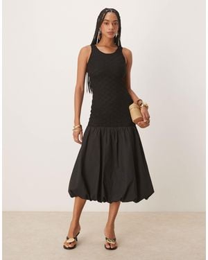 Bardot Melody Lace Poplin Maxi Dress - Black