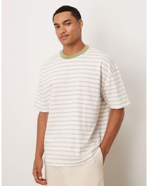 ASOS Oversized Gestreept T-Shirt - Wit