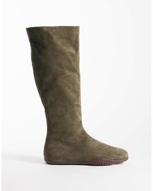Bronx Tyl-aa kniehohe stiefel mit runder spitze - Grün