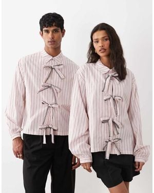 Sister Jane Henrik Cotton Bow Detail Shirt - Pink