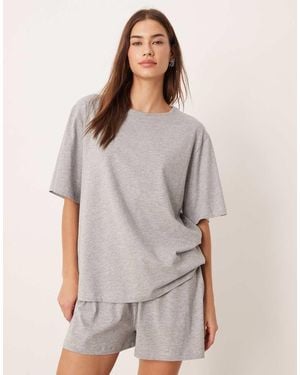 ASOS Mix & Match Cotton Pyjama Shorts - Grey