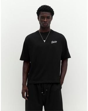 Pull&Bear Stwd Graffiti Logo T-Shirt - Black