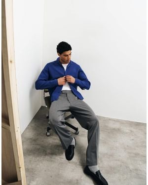ASOS Relaxed Compact Knitted Overshirt - Blue