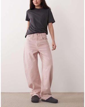 Mango Bet 100% Cotton Barrel Jean - Pink