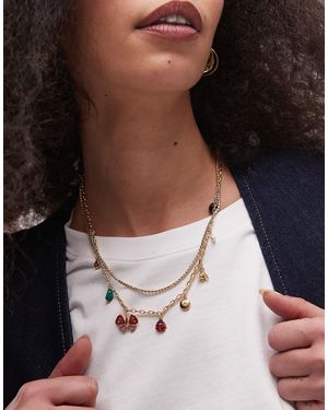 Bimba Y Lola Mixed Charm Necklace - Metallic