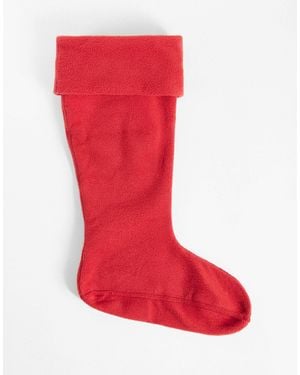 HUNTER Hohe fleece-stiefelsocken - Rot