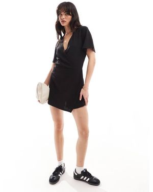 Jdy Mono Corto Con Diseño De Falda Pantalón De - Negro