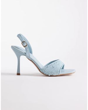 SIMMI Simmi London Cindy Heeled Sandals With Sequins - Blue