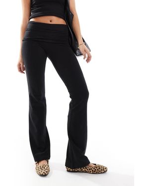 Cotton On Bella Turnover Bootleg Trousers - Blue