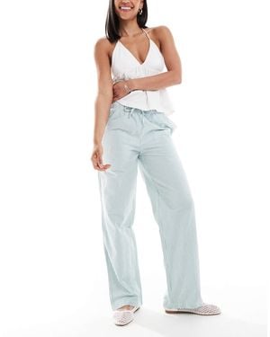 Superdry – elastische hose aus baumwolle - Blau
