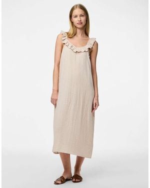 Pieces Vestito Midi Grigio - Neutro