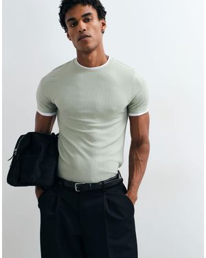 ASOS Slim-fit-t-shirt mit doppelter lage - Grau