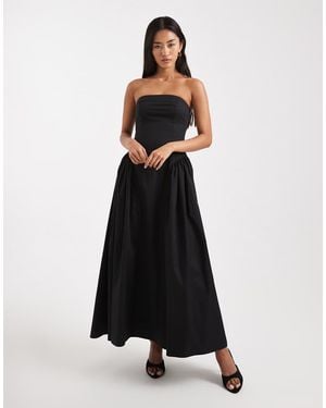 WeWoreWhat Strapless Structured Corset Drop Waist Midaxi Dress - White