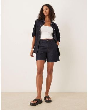 Jdy – leichte, locker geschnittene shorts aus denim - Blau