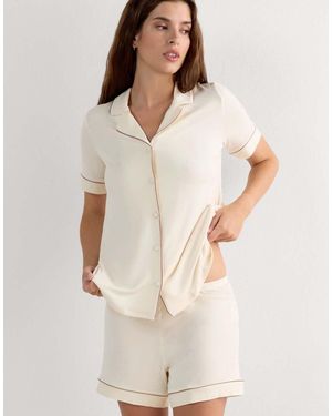 Intimissimi Modal Shorts With Contrasting Trim - White