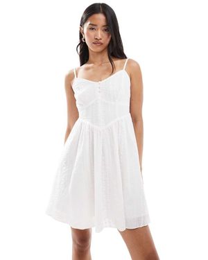 New Look Seam Detail Strappy Mini Dress - White