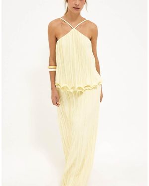 NA-KD Halterneck Wire Top - Yellow