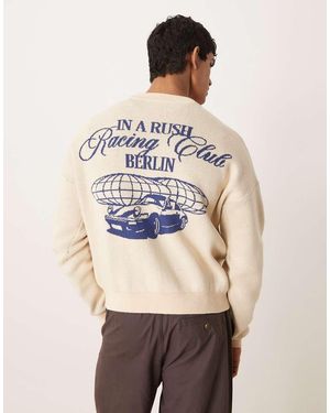 Prohibited Vortex Knited Crew Neck Jumper - Natural