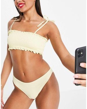 The Frolic Top De Bikini Fruncido Louisa De -Amarillo - Neutro