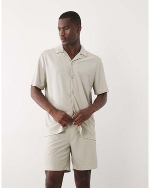 Only & Sons Plisse Shorts Co-ord - Grey