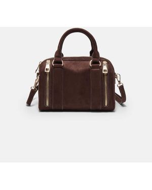 Stradivarius Crossbody Bag With Zip Details - Brown