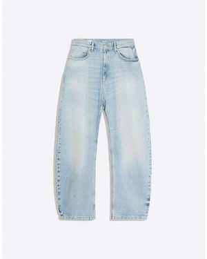 Bershka Twisted Barrel Jeans - Blue