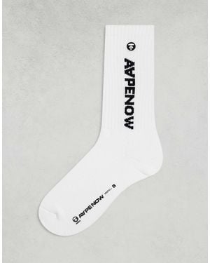 Aape By A Bathing Ape Aape By A Bathing Ape Socks - White