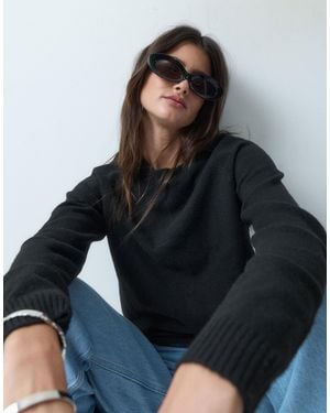 ASOS Basic-pullover mit rundhalsausschnitt - Schwarz