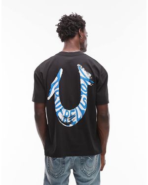 TRUE RELIGION Oversized T-Shirt Met Geschilderd Logo Aan De Achterkant - Zwart